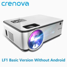 Projectors CRENOVA Android Projector 1280720P Support 4K Videos Home 3D Movie Cinema Beamer Wifi Portable Mini Projector for Phone Sync J230221