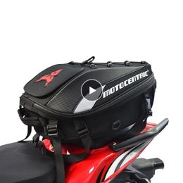 Novo bolsa de moto à prova d'água bolsa de cauda de cauda multifuncional saco de assento traseiro traseiro de motocicleta de alta capacidade Backpack193i
