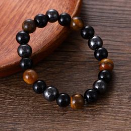 Bangle Natural Stone Attracts Wealth And Good Luck Magnetic Bracelet Temperament Classic Feng Shui Obsidian Neutral Beaded Jewelry