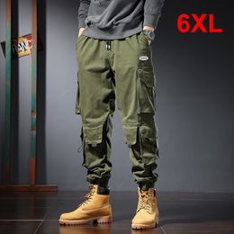 Men's Pants Plus Size 5XL 6XL Tactical Cargo Fashion Casual Military Male Multipocket Trousers Joggers Black Green 230221