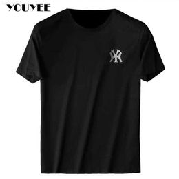 Men's T-Shirts Tshirt Men's Slim Hot Diamond Trend Handsome Tees Mercerized Cotton 2022 Summer Simplicity Comfortable Topquality Male Clothes Z0221