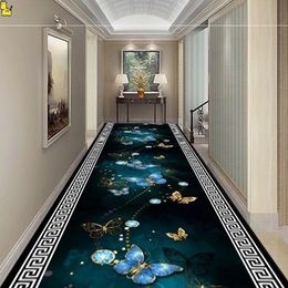 Carpet Chinese Style Corridor Aisle el Stairs NonSlip Floor Mats Home Entrance Custom Long 230221