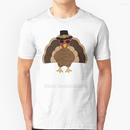 Men's T Shirts Cool Turkey With Sunglasses Happy Thanksgiving Shirt Summer Fashion Casual Cotton Round Neck November Celebration