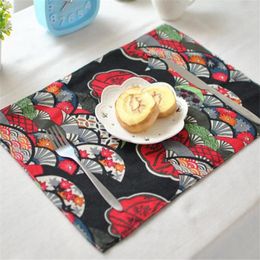 Table Mats Luxury Fashion Japanese Tablecloth Fan Cloth Cushion Western Double Thick Carpet Mat Non-slip