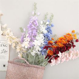 Decorative Flowers 85CM Hyacinth Delphinium Fake Leaf Artificial Floral For Home Wedding El Decor