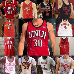 Custom UNLV Rebels Basketball-Trikot NCAA College Amauri Hardy Elijah Mitrou-Long Tillman Bryce Hamilton Mbacke Diong Antonio Nick Blair