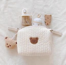 Stroller Parts & Accessories Baby Bag Organizer Born Diaper Mommy Single Shoulder Zipper Embroidery Bear Print Mom Travel AccessoriesStrolle