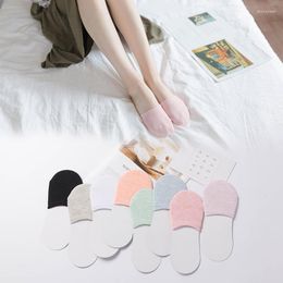 Women Socks 2023 Fashion Simple Solid Sock Slippers Half Grip Foot Toe Summer Thin Invisible Feet Women's Female