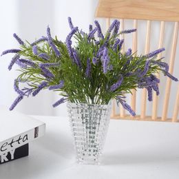 Decorative Flowers 5 Branches Artificial Purple Lavender Flower Plant Vanilla Rural Decoration Simulated Outdoor Home El