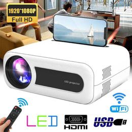 Projectors 5G Mini Full HD 1080P Projector Video Projector Support Android 12 IOS 14 WIFI Home Theatre TV Beamer LED Projector for Phone J230221