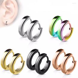 Hoop Earrings Small Circle Piercing For Women Anti-allergic High Polish Stainless Steel Round Ear Jewelry Unisex