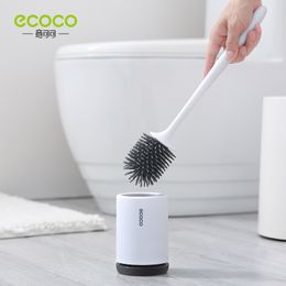 Toilet Brushes Holders ECOCO Cleaning Tool Bathroom Accessories Quick Drain Wallmounted or Tloormounted 230221