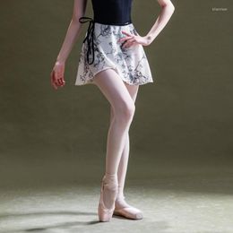 Stage Wear Chiffon Ballet Skirt Women Floral Wrap Skirts Ballerina Outfit Fairy Clothes Costume Dancer Practise JL4432