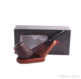 New Straight Gift Box Resin Pipe Old Men's Filter Carved Pipe