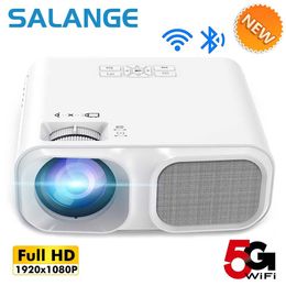 Projectors Salange P65 Projector 4K Supported 19201080 LED Home Theater Smartphone Cast Beamer Video Game Projector Large Screen Projector J230221