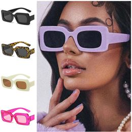 NEW Sunglasses Unisex Jelly Color Sun Glasses Rectangle Anti-UV Spectacles Concave Eyeglasses Simplity Ornamental