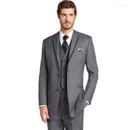 Men's Suits Custom Made Gray Men Three-Piece Business Formal Groomsmen Blazer Tuxedos