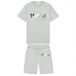 Mens T-Shirts 2023 New Summer TRAPSTAR Printed Cotton TShirt Men Beach Shorts Sets Streetwear Tracksuit Mens Sportswear Z0221 IDO