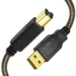 Printer Cable USB 2.0 Cable A-Male to B-Male High Speed Shielded USB A to B Cable High Speed Compatible with HP, Canon, Brother, Epson, Xerox, Samsung etc