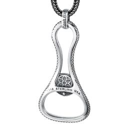 Bottle Opener Pendant Necklaces 925 Sterling Silver Ball chain Vintage Gothic Punk Hip-hop fashion Timeless Jewellery Accessories Gifts for men women 50 55 60 65 cm