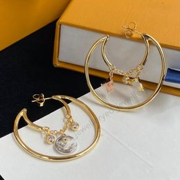 2024 Luxury brand designer high quality brand hoop plant clover gold earrings letters women's party wedding couple gifts Jewellery 925 silver Best quality