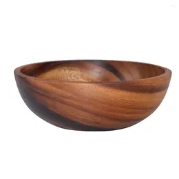 Bowls Kitchen Wooden Tableware Calabash Wood Round Dinnerware Housewarming Gifts Soup Container Meal Prep Bowl
