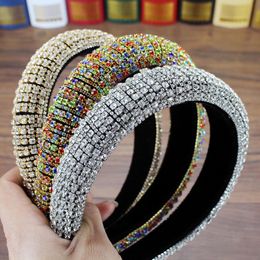 Luxury Crystal Headbands for Women Rhinestone Fashion Headdress Padded Hairbands Hair Bands Sparkly Hair Hoop Hair Accessories