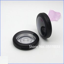 Storage Bottles 2pcs 10pcs DIY 59mm Matte Black With Clear Window Cosmetic Eyeshadow Powder Compact Mekeup Blusher Box Container