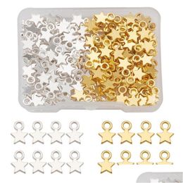 Charms 1 Box Mix Colour Tibetan Style Alloy Star For Diy Bracelet Jewellery Making Decor Accessories Drop Delivery 202 Dhbwv