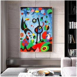 Paintings Of Joan Miro Wall Pictures Home Wall Decor The Garden 1925 By Joan Miro Famous ArtWork Reproductions Abstract Canvas Woo