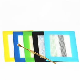 hookahs MOQ 100pcs 14*11.5 cm FDA silicone wax pads Vapour tools dry herb mats for bbq,e-cigarette