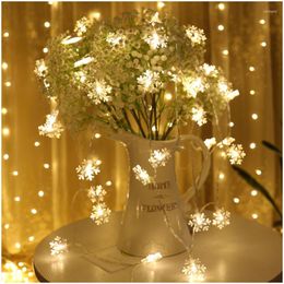 Strings Snowflake Star Ball LED String Lights Fairy USB/Battery-operated Garland Lamp Year Christmas Tree Party Decorations