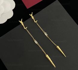 Classic Letter Charm Earrings Luxury Designer Earrings Elegant Womens Premium Jewellery Earrings Gift Couples 18k Gold Plated Wedding Accessories