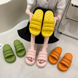 Women Summer Fashion Slipper Slippers Non-slip Sandal Outdoor Beach High Heel 4 CM Couple Bathroom EVA Soft Soles 60143 6013