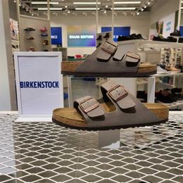 Slippers Factory Designer Birkinstocks Germany Boken Shoes Women Wear Cork Slippers Boken Arizona Double-button Beach Sandals