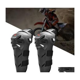 Motorcycle Armor Summer Knee Pads Riding Roller Skating Mountain Bike Professional Fashion Elbow Highstrength Support Protector Drop Dhokb