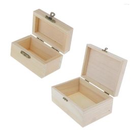 Jewelry Pouches 10 Pieces Wholesale Unpainted Wooden Box Keepsake Gift Case DIY Crafts Kids Art Findings