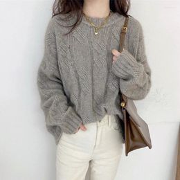 Women's T Shirts 2023 Autumn Light Luxury Fashion Sweater Women Round Neck Sexy Lazy Style Casual Knitted Top Boutique Clothing
