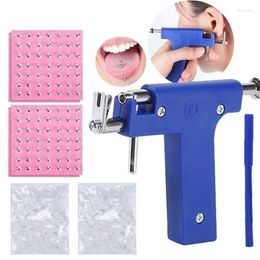 Stud Earrings Professional Ear Piercing Gun Tool Set 98pcs Studs Steel Nose Navel Body Unit Kit Safety Pierce &Stud Dale22