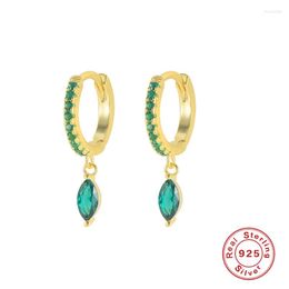 Hoop Earrings ROXI Luxury Crystal For Women 925 Sterling Silver Earing Colourful Horse Eye Stone Dangle Jewellery Brincos