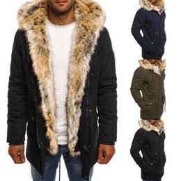 Men's Down 2023 Winter Style Fashionable Windproof Cotton Coat Fur Collar Zipper Long Sleeve Warm Jacket Parkas Outwear5