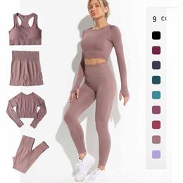 Active Sets Yoga Set Women's Tracksuit Gym Clothing Sports Bra Female Sportwear Leggings For Fitness Suit Seamless