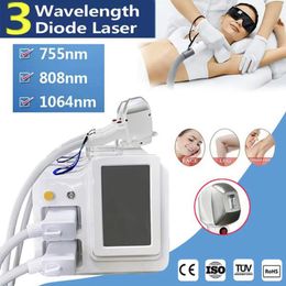 laser hair removal machine powerful laser light 3 wavelength 755nm 808nm 1064nm all hair colors and skin types 2 handles