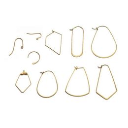 Charms 1Pack Brass Earring French Hooks Findings Ear Hook Wire Loop Hoops For Jewellery Making Earrings Accessories Drop Del Dhw1V