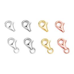 Clasps Hooks S925 Sterling Sier Accessories 8Mm Lobster Clasp Water Drop Necklace Bracelet Manual Diy Material Ps8A010 Dhuyc