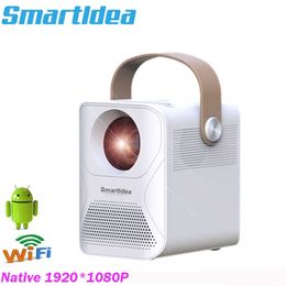 Projectors SmartIdea Native 1920 x 1080P portable projector Full HD with build in android wifi video game proyector home Theatre beamer J230221