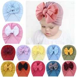 Hats Lovely Handmade Bowknot Infant Elastic Hat Comfortable Polyester Cotton Baby Girls Cap DIY Clothing Decoration Children Headwear