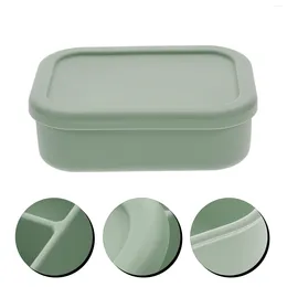 Dinnerware Sets Divided Bento Case Containers Fridge Silicone Box Lunch Reusable