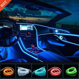 Strips LED Car Neon Strip Interior Flexible Decorative Lamp EL Wiring For Auto DIY Ambient Light USB Party Atmosphere DiodeLED