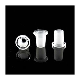 Smoking Pipes 18Mm Male To 14Mm Female Glass Reducer Hookahs Low Profile Adapter 10 Frosted Borosilicate Connector Downstem Slit Dif Dh1On